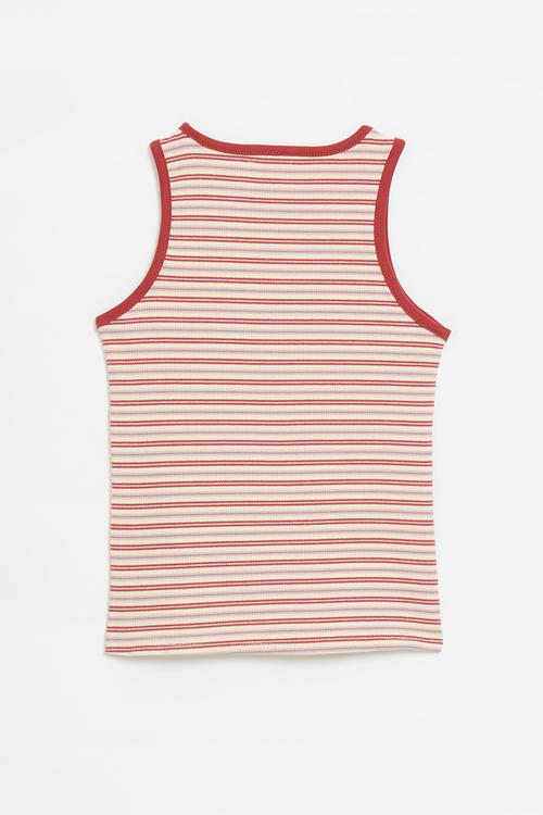 Striped tank top - red & white
