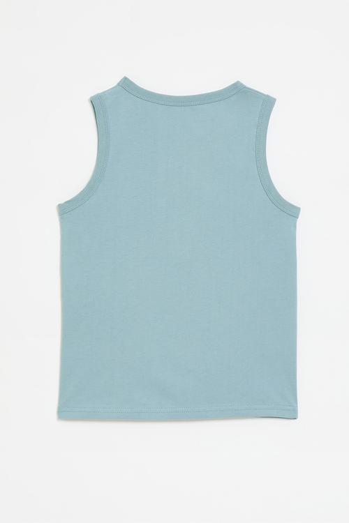Printed vest - light blue