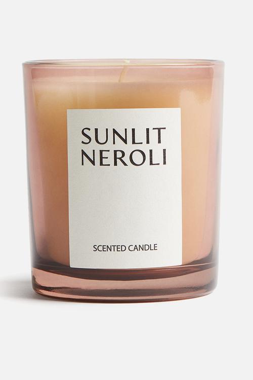 Scented candle in a glass holder - sunlit neroli