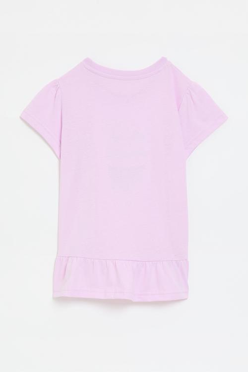Frilled hem tee - lilac