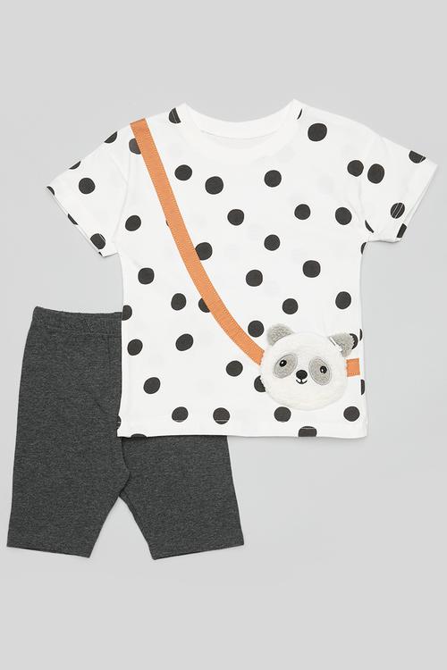 Tee & biker shorts set - multi