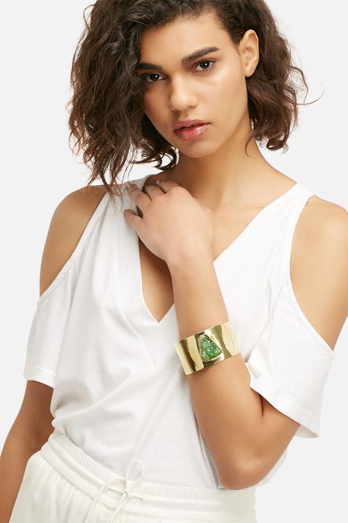 Raw stone bangle