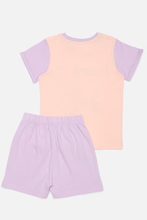 Printed tee & short set - multi