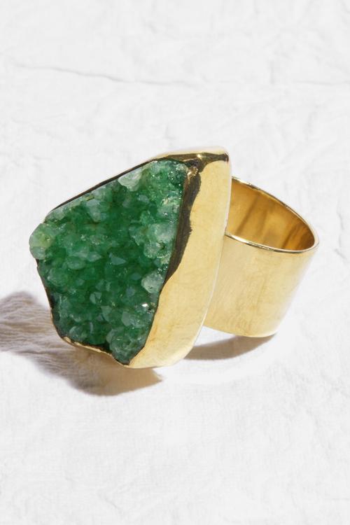 Raw stone ring 