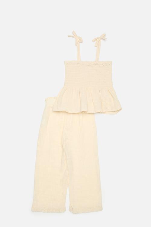 Top & pants set - beige