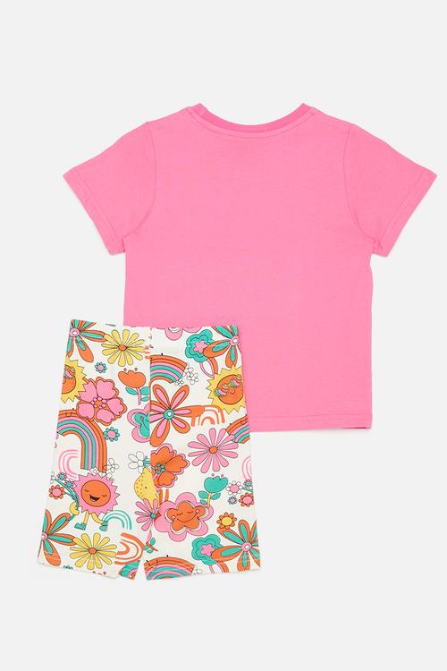 Tee & cycle short set - multi