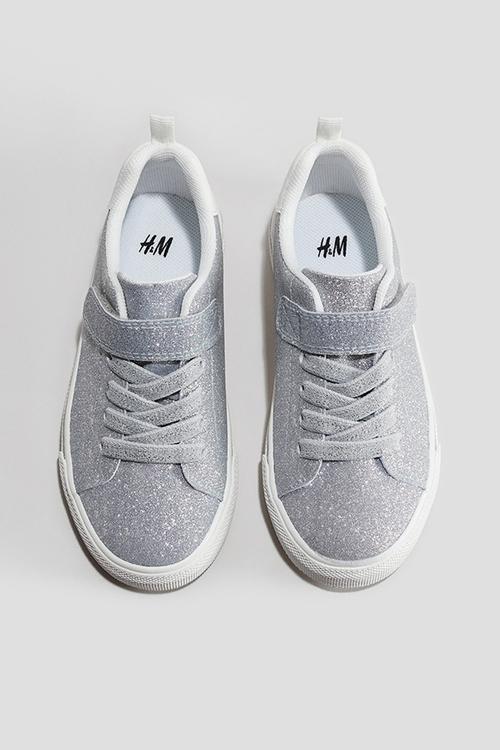 Glittery trainers - silver-coloured/glittery 