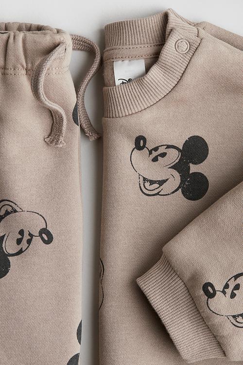 2-Piece sweatshirt set - greige/mickey mouse