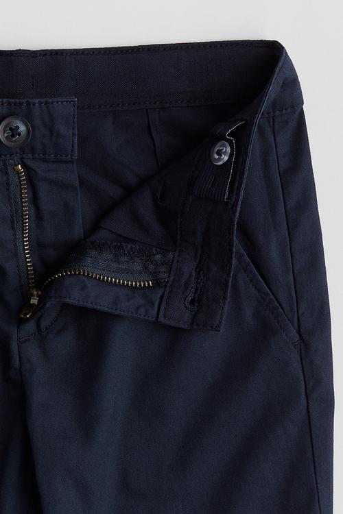 Cotton chino shorts - navy blue