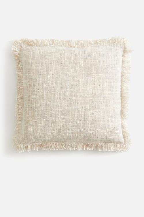 Slub weave cushion cover - beige