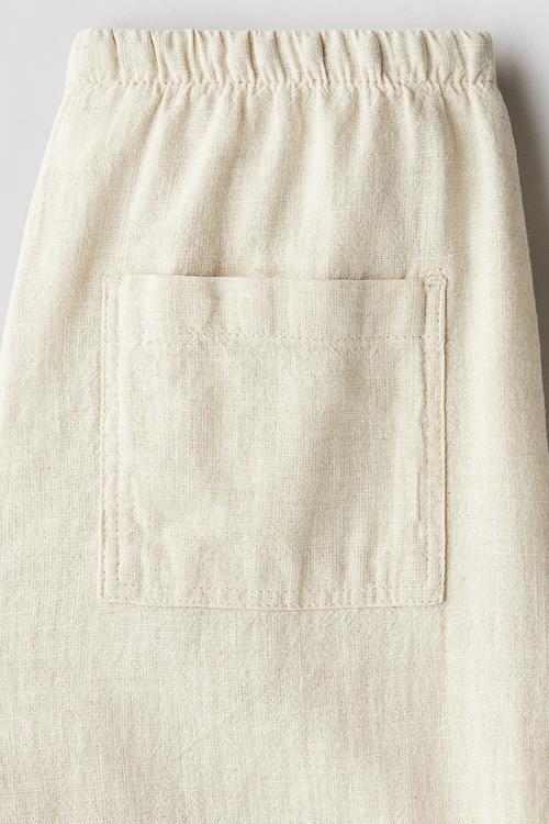 Linen-blend trousers - light beige