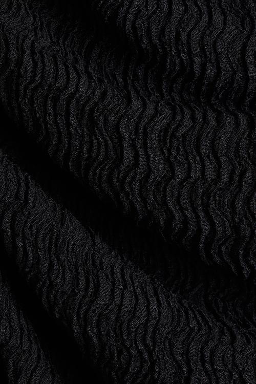 Draped bodycon dress - black