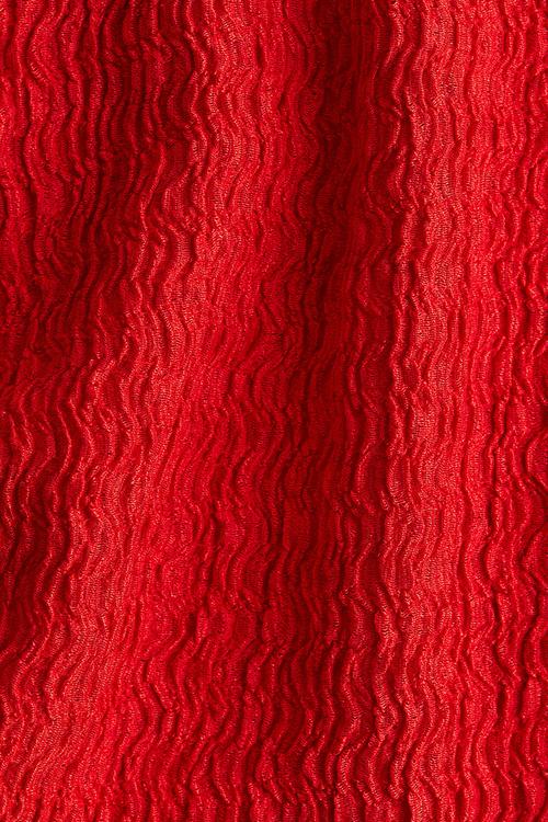 Textured jersey top - red