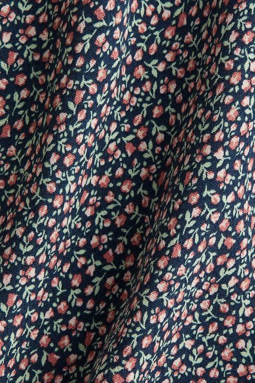 Crêpe wrap dress - navy blue floral