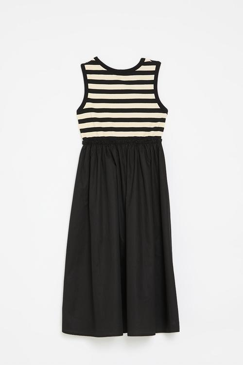 Striped dress - black & white
