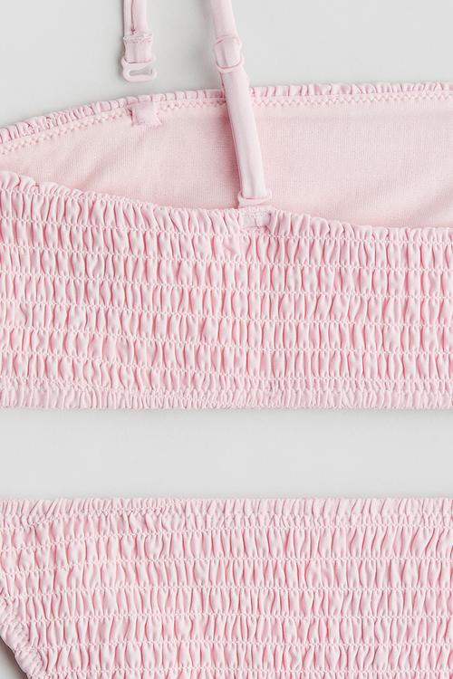 Smocked bikini - light pink
