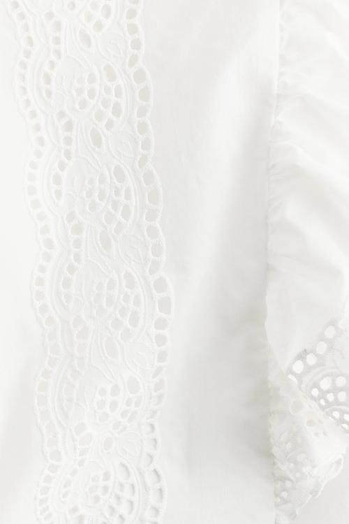 Broderie anglaise blouse - white