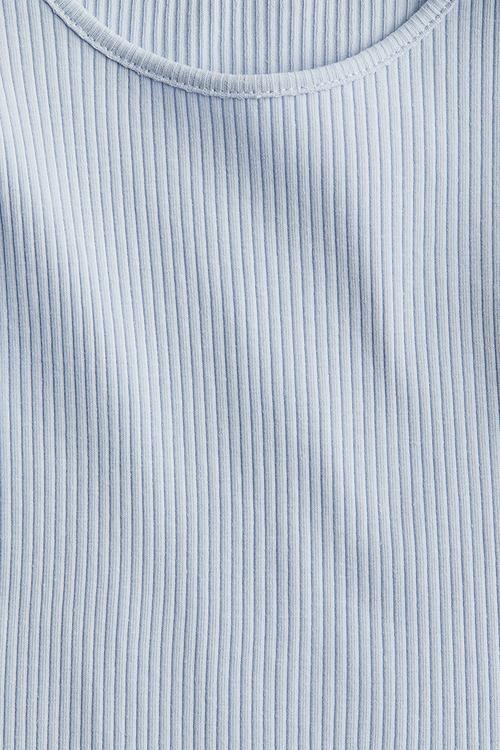 Chiffon-sleeve top - light blue