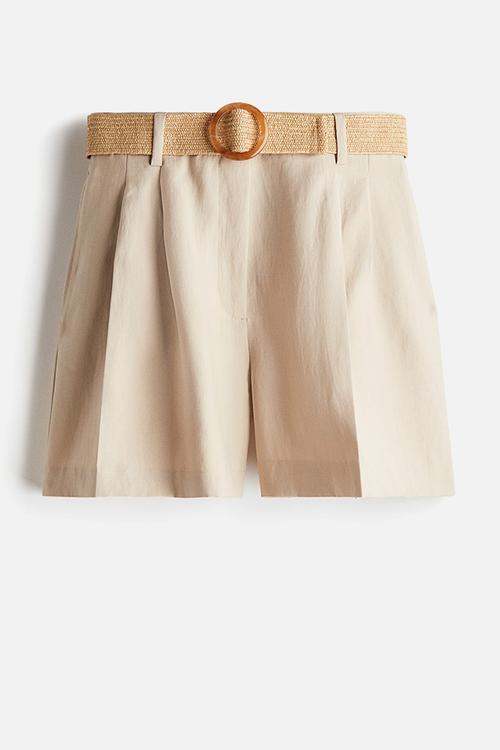 Belted shorts - beige