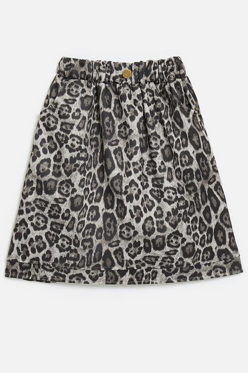 Printed mini skirt - brown
