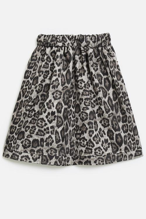 Printed mini skirt - brown