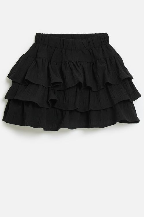 Tiered skirt - black