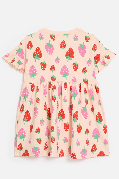 Strawberry print dress - multi