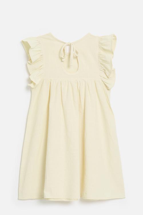 Frilled sleeve dress - off white 