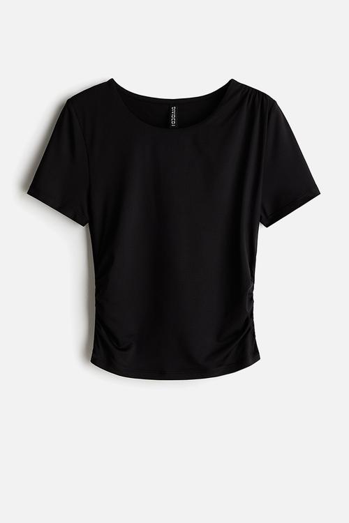 Draped t-shirt - black