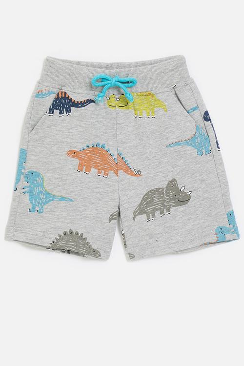 Dino printed shorts - grey