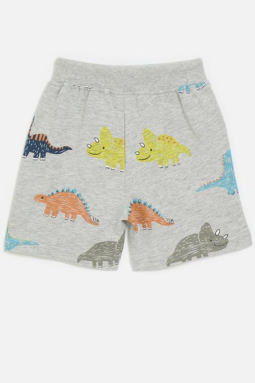 Dino printed shorts - grey