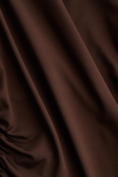 Draped t-shirt - dark brown 