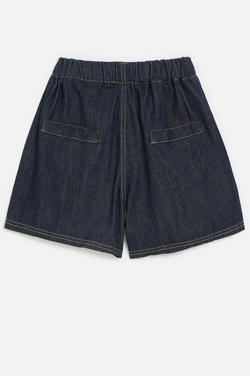 Denim skort - -indigo