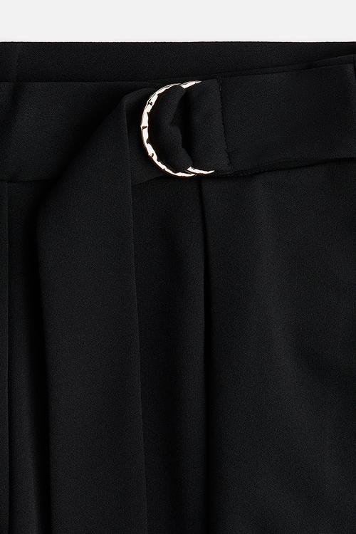 Belted trousers - black