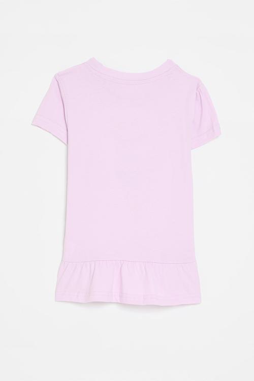 Textured embroidery tee - lilac/gelato