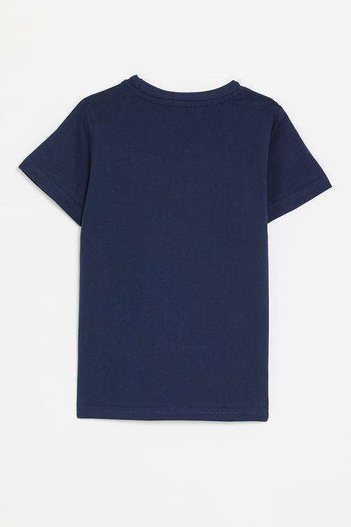 Graphic print tee - navy blue/dinosaur skeletons