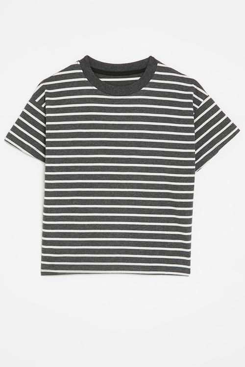 Striped tee - grey