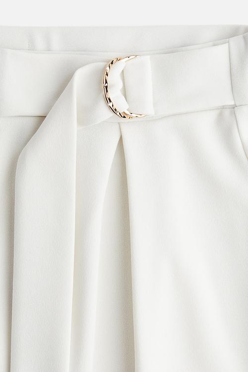 Belted trousers - white