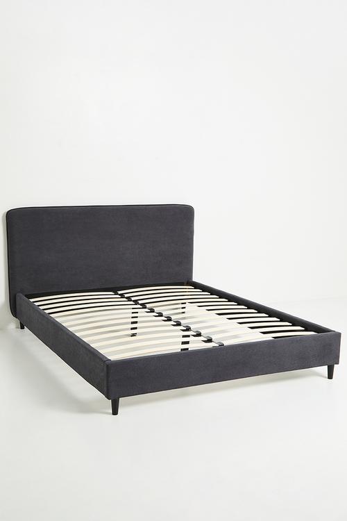 Lisa Upholstered Bed - Navy
