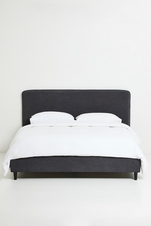 Lisa Upholstered Bed - Navy
