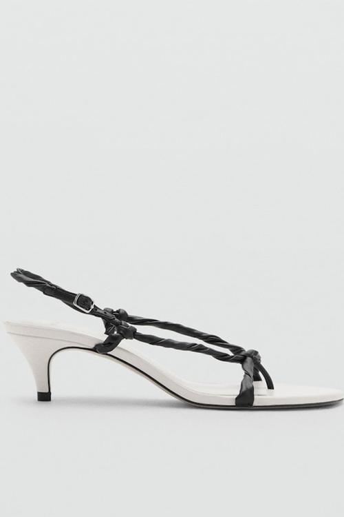 Astrid heel - white & black
