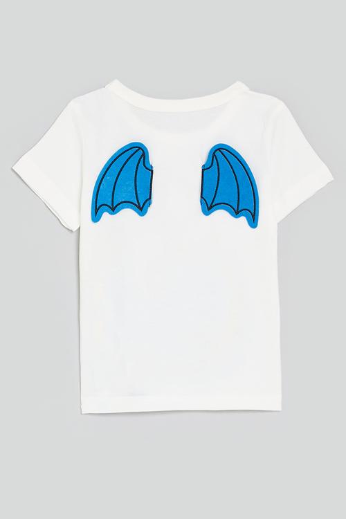 Printed tee - blue & white