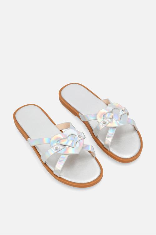 Metallic sandals - silver