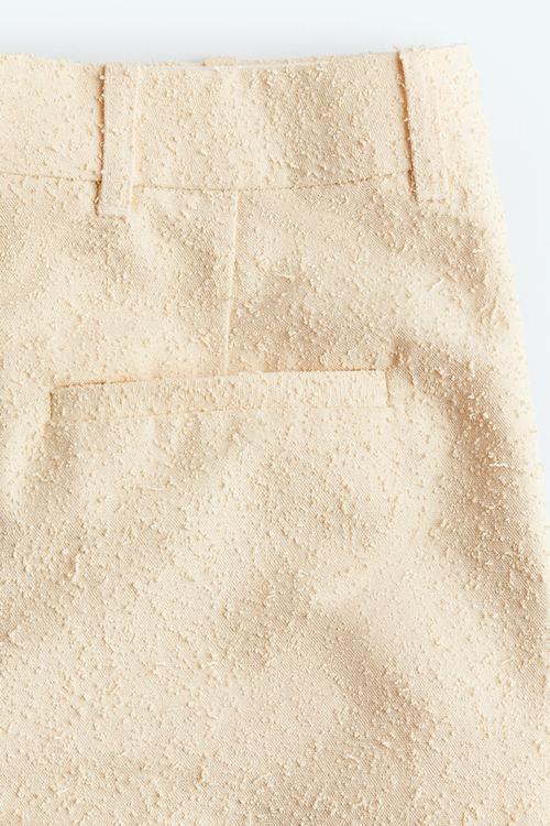 Wide tailored trousers - light beige