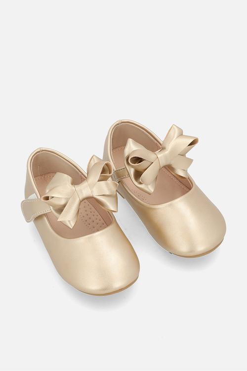 Bow décor pumps - gold