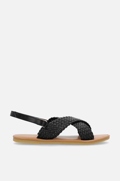 Weaved sandals - black