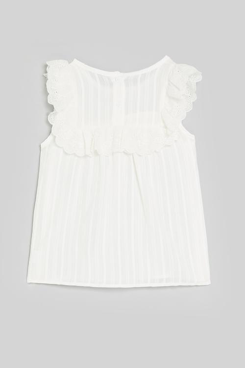 Ruffle sleeeve top-white