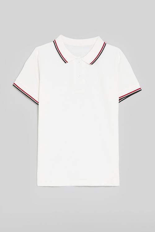 Striped tee - white 