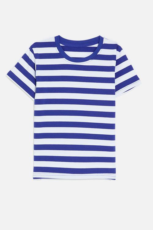 Striped tee - blue & white
