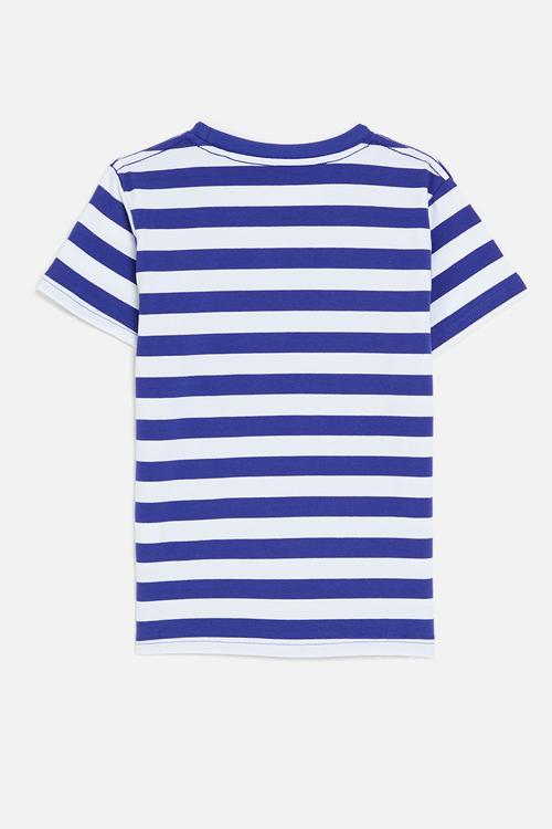 Striped tee - blue & white